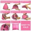 HACRAHO Mini Head Shelter Tent, 1 Pack Foldable Pop Up Beach Tent Sun Shelter for Anti-UV Pet & Outdoor Camping, Picnic Beach, Pink-Vinyl L view 4