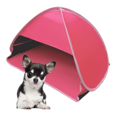 HACRAHO Mini Head Shelter Tent, 1 Pack Foldable Pop Up Beach Tent Sun Shelter for Anti-UV Pet Beach Sun Shelter for Outdoor Camping Picnic Beach, Pink-Vinyl M