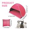 HACRAHO Mini Head Shelter Tent, 1 Pack Foldable Pop Up Beach Tent Sun Shelter for Anti-UV Pet Beach Sun Shelter for Outdoor Camping Picnic Beach, Pink-Vinyl M view 2