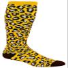 Epic Adult Leopard Spots - Cute Novelty Fun Design Kneehigh/Otc Socks Pair Yellow (LARGE) SOCK SIZE PR view 1
