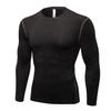 CARGFM Men's Long Sleeve Compression Shirts Gym Athletic Gym Undershirts Active Baselayer Sport Top Shirt Black view 1
