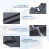 CARGFM Men's Long Sleeve Compression Shirts Gym Athletic Gym Undershirts Active Baselayer Sport Top Shirt Grey view 3