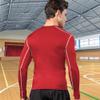CARGFM Men's Long Sleeve Compression Shirts Gym Athletic Gym Undershirts Active Baselayer Sport Top Shirt Red view 2