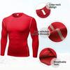 CARGFM Men's Long Sleeve Compression Shirts Gym Athletic Gym Undershirts Active Baselayer Sport Top Shirt Red view 3