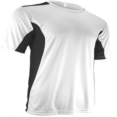 Epic Adult Color Block Performance Crew T-Shirt White/Black L
