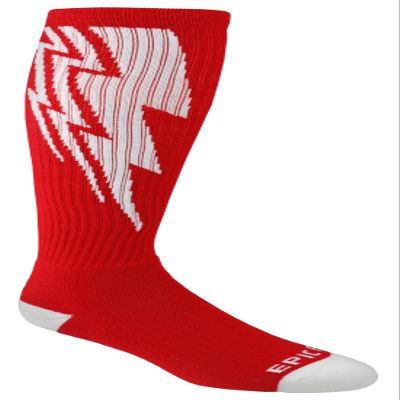 Epic Adult Lightning Bolt - Cute Novelty Fun Design Kneehigh/Otc Socks Pair Red/White (MEDIUM) SOCK SIZE PR