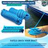 Premium Nylon Boat Dock Lines & Ropes for Docking & Pontoon | Double Braided Marine Rope | Boat Ropes for Docking with Loop | UV & Saltwater Resistant Dock Rope (Lagoon Blue, 5/8 x 25) view 2
