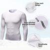 CARGFM Men's Long Sleeve Compression Shirts Gym Athletic Gym Undershirts Active Baselayer Sport Top Shirt White view 2