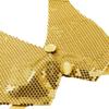 RUNQHUI Women's Shiny Sequins Halter Top Sleeveless Backless Vest Waistcoat Jazz Extreme Dancewear Gold One_Size view 4