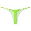 Oyolan Women's High Cut Swimwear Beach Sunbathing T-Back Panty Low Rise Thong Bikini Bottoms Fluorescent Green Small view 2