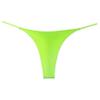 YiZYiF Women's Bikini Briefs Solid Color Swimwear Thong Low Waist Solid Hipster Swimsuit Bottom Fluorescent Green Small view 1