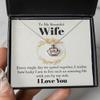 zapbest Crown Pendant Necklace To My Beautiful Wife, Anniversary Necklace For Wife, Birthday Necklace For Wife, Necklace From Husband, Crown Pendant Necklac view 3