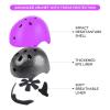 Kids Bike Helmet Set, CPSC Certified with Knee Pads Elbow Pads Wrist Guards,Adjustable Helmet for Ages 5-8-12-15 Toddler Kids&Youth,Bicycle Skateboarding Helmet Scooter Roller Skate(Purple) view 2