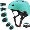 Kids Bike Helmet Set, CPSC Certified with Knee Pads Elbow Pads Wrist Guards,Adjustable Helmet for Ages 5-8-12-15 Toddler Kids&Youth,Bicycle Skateboarding Helmet Scooter Roller Skate view 1