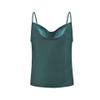 Silk Satin Top Tanks, Camiseta de tirantes Ajustable para Mujer (S, Green) view 3