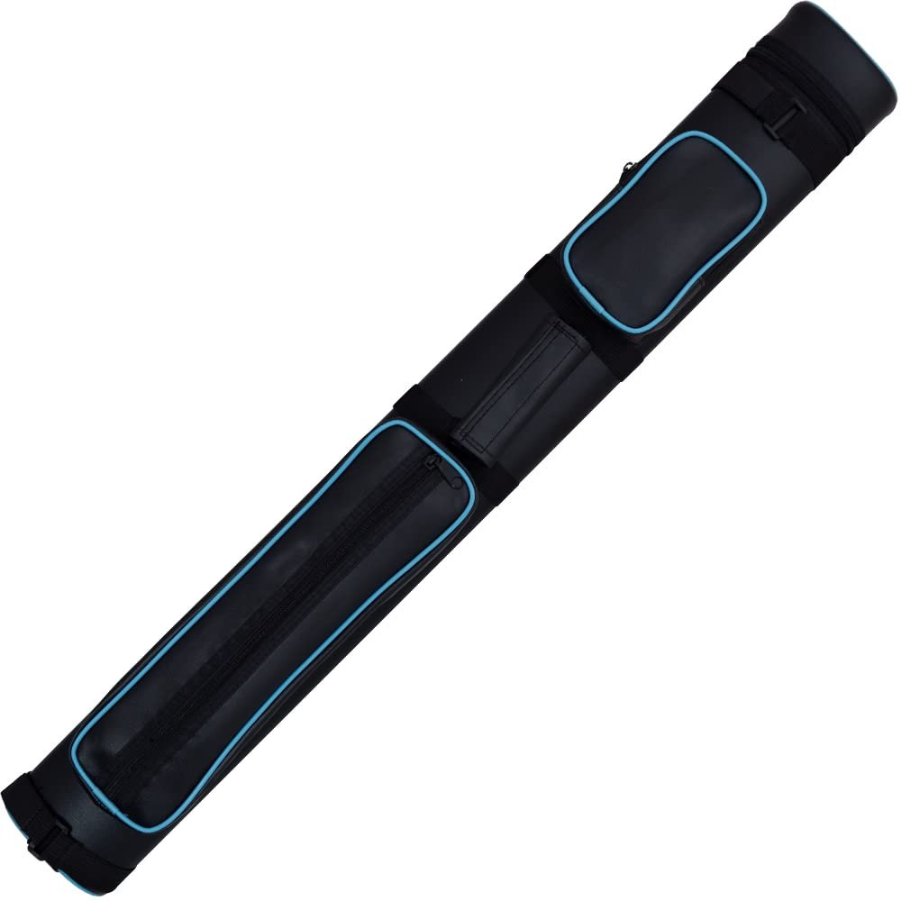 Action Piping 2x2 Hard Pool Cue Carrying Case, Billiard Stick Case - ACP22 Blue