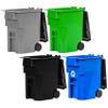 Set of 4 Mini Trash & Recycling Cans with Lid & Wheels for Wrestling Action Figures view 1