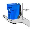 Set of 4 Mini Trash & Recycling Cans with Lid & Wheels for Wrestling Action Figures view 2