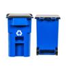 Set of 4 Mini Trash & Recycling Cans with Lid & Wheels for Wrestling Action Figures view 4