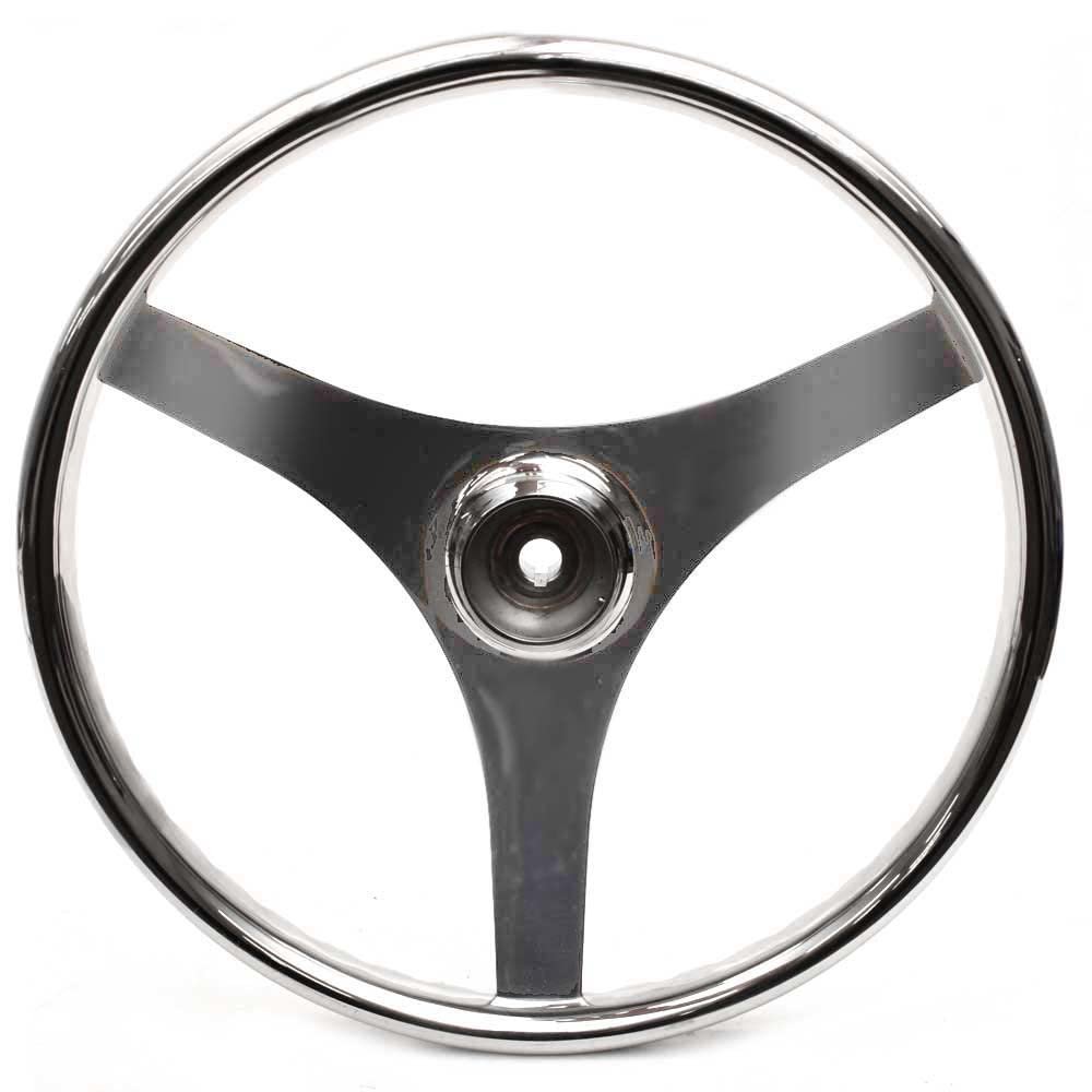 Stainless Boat Steering Wheel | 3 Spoke 15 1/4 Inch