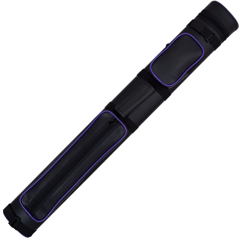 Action Piping 2x2 Hard Pool Cue Carrying Case, Billiard Stick Case - ACP22 Purple