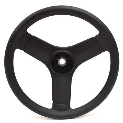 Detmar Marine Boat Steering Wheel | Viper EQ 13 1/4 Inch 3 Spoke Black Plastic