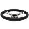 Boat Steering Wheel | 14 Inch Black Silver 3/4 Inch Keyway view 2