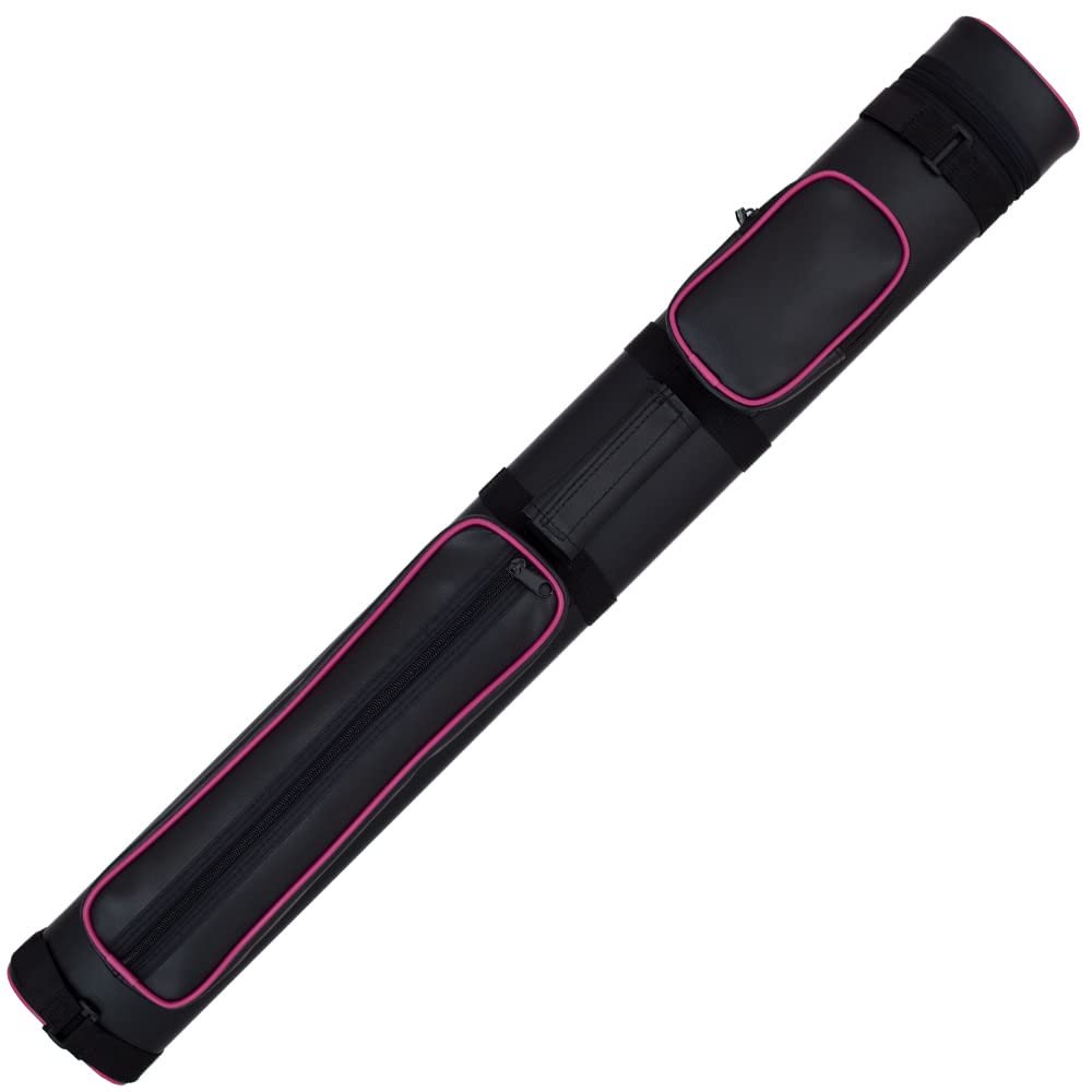 Action Piping 2x2 Hard Pool Cue Carrying Case, Billiard Stick Case - ACP22 Pink