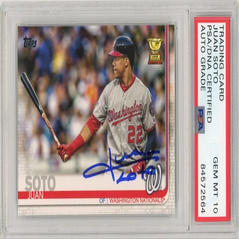 Juan Soto 2019 Topps Series 1 Autograph Card #213 PSA/DNA 10