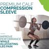 Calf Compression Sleeves for Men and Women - Footless Compression Socks for Runners, Shin Splints, Varicose Vein & Calf Pain Relief - Leg Brace for Running, Cycling, & Travel - Medium, Black, 2 Pack view 3