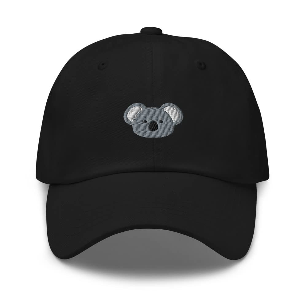 Koala hat, Embroidered Koala hat Adult, Koala Hats for Men, for Women, Koala Gifts for Koala Lovers. Black One Size