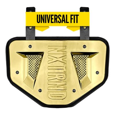 Nxtrnd Football Back Plate, Professional Football Backplates for Shoulder Pads, for Adult & Youth (Chrome Gold, Adult)