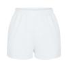 Womens 5" Terry Shorts Loose Comfy Yoga Sweat Cotton Shorts Athletic Fit High Waist Pockets Running Lounge Short Pant White view 4