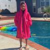 COR Surf Swim Parka for Youth and Adults | Heavy-Duty Towel-Lined Weatherproof Swimming Jacket for Men, Women, and Kids (Pink - 4-8 Years) view 3