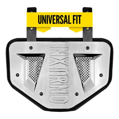 Nxtrnd Football Back Plate, Professional Football Backplates for Shoulder Pads, for Adult & Youth (Chrome Silver, Adult)