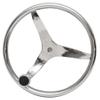Boat Steering Wheel | Stainless Steel 13 1/2 Inch W/Knob No Hub view 1