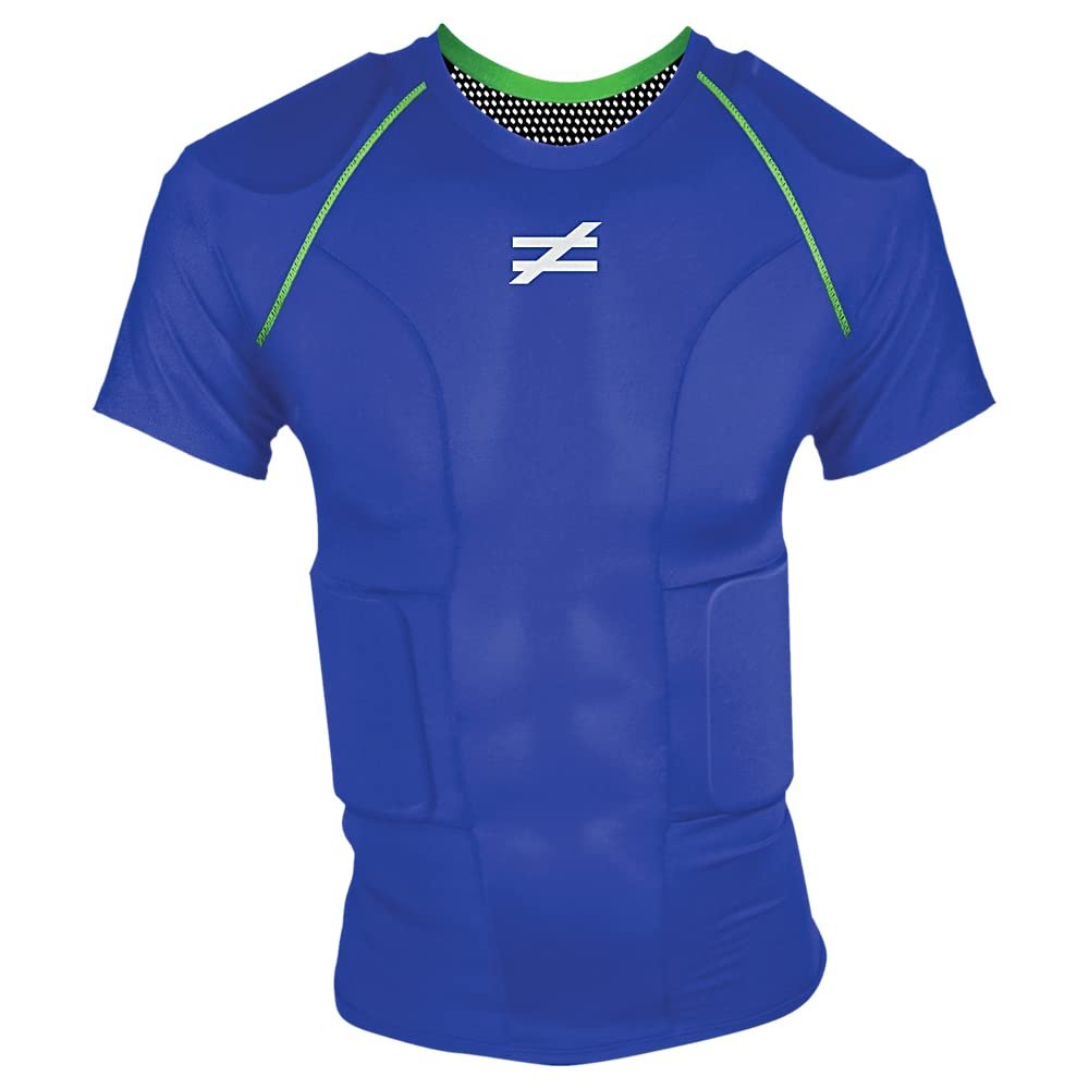 Unequal Invincible Padded Compression Shirt with Rib & Shoulder Protection for Football (Youth Sizes)