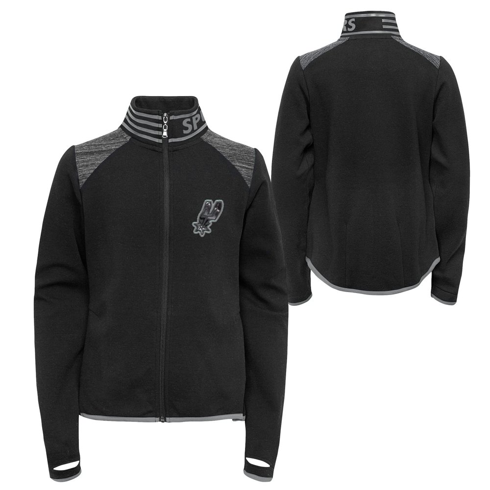 Outerstuff NBA Girls Youth (7-16) Avaitor Full Zip Jacket, San Antonio Spurs, X-Large (16)