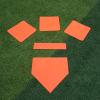 Eco Walker Thrown Down Baseball Bases Perfect for Baseball, Teeball, Softball, Kickball, Kids, Backyard, Practice and School (Orange) view 3