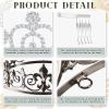 MTLEE 2 Pcs King and Queen Crowns for Men Women Metal Crystal Royal Tiara Crown for Homecoming Princess Bridegroom Bride Wedding Halloween(Gray and Silver, Glitter Style) view 2
