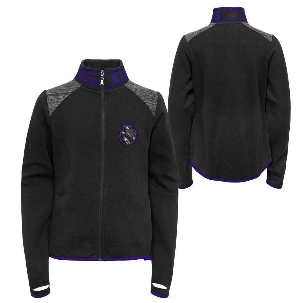 Outerstuff NBA Girls Youth (7-16) Avaitor Full Zip Jacket, Sacramento Kings, Small (7-8)