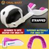 Oral Mart White/Pink Strapped Youth Mouth Guard for Kids - Sports Mouthguard with Connected Strap for Ice Hockey, Football, Lacrosse, Taekwondo view 4