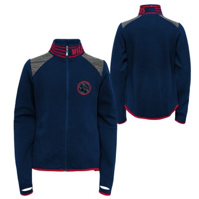 Outerstuff NBA Girls Youth (7-16) Avaitor Full Zip Jacket, Washington Wizards, Small (7-8)