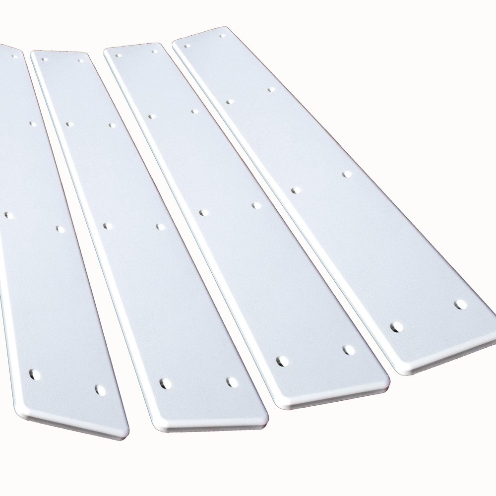 Surfix Wide Bunk Glides, Stainless Steel Screws, Slotted Pockets, Rounded Edges, Made in USA (5" x 36" (4))