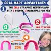 Oral Mart Pink Fangs Strapped Youth Mouthguard for Kids - Sports Mouthguard with Connected Strap for Ice Hockey, Football, Lacrosse, Taekwondo view 2