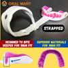 Oral Mart Pink Fangs Strapped Youth Mouthguard for Kids - Sports Mouthguard with Connected Strap for Ice Hockey, Football, Lacrosse, Taekwondo view 4