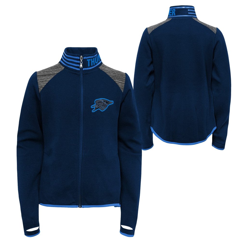 Outerstuff NBA Girls Youth (7-16) Avaitor Full Zip Jacket, Oklahoma City Thunder, Medium (10-12)