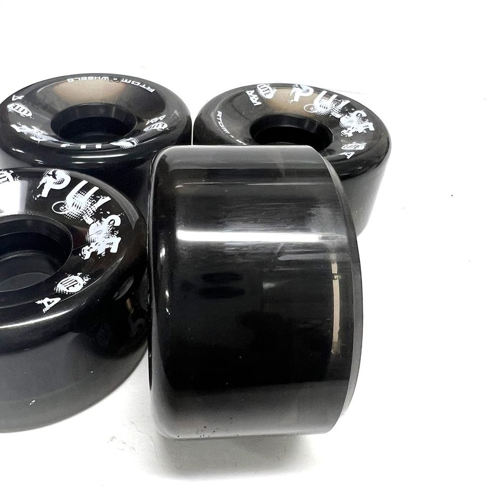 Atom Skates Quad Roller Wheels/Outdoor/Hardness 78A / Smoke Pulse / 1 Pack - 4 Wheels