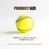 Oeab Sports Practice Softballs 4 Pack 12-Inch Yellow Softballs Unmarked Autograph Softball Official Size and Weight Softbal for Games, Practice, Training, Hitting, Pitching, Fielding view 3