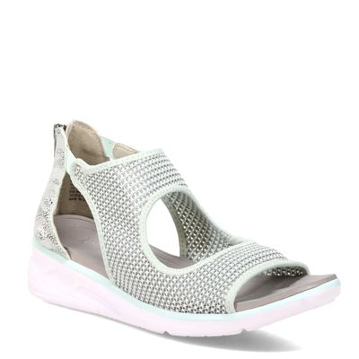 Jambu Women's Margot-Wide Sport Sandal, Mint Snake, 6.5